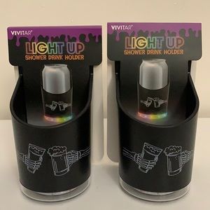 Shower Drink Holder Light Up. Set Of 2. Brand New.